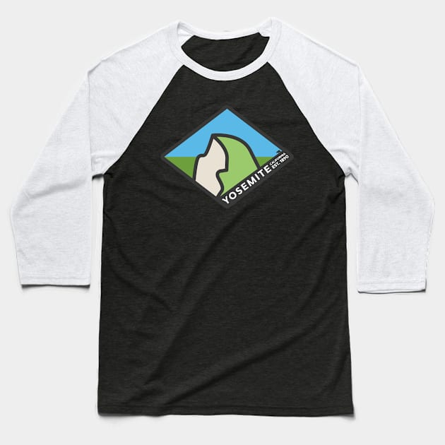 Yosemite badge Baseball T-Shirt by Woohoo